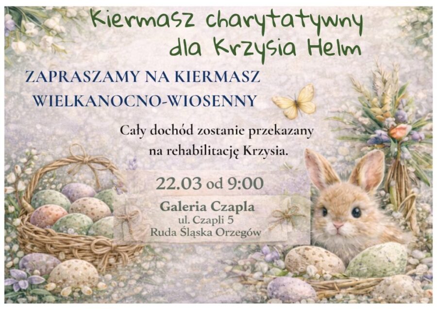 Kiermasz Wielkanocny dla Krzysia Helm 22.03.2026