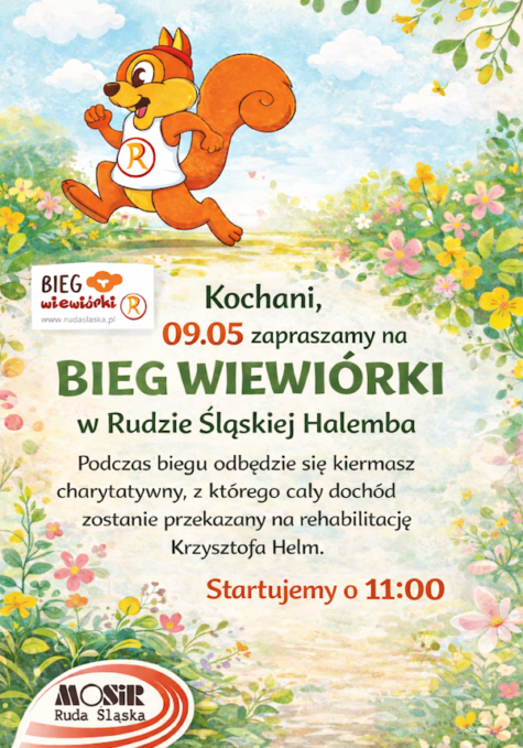 bieg wiewiórki maj Krzysiu Helm